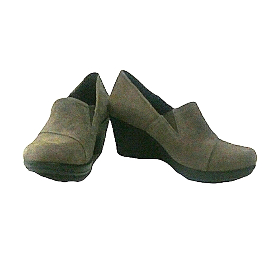 DANSKO Gray Suede Wedge Ankle Boots Womens  7.5 8